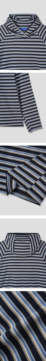 [Unisex]Stripe inner hood long sleeves(3color)