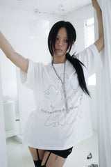 オンラインTシャツ (WHITE / BLUE)