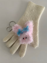 Blue Ribbon Bunny Keyring