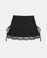 Elva Ribbon Lace Mini Skirt