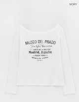 [MADE] Prado Off-Shoulder Long Sleeve T-Shirt