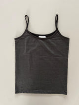 デュエットストライプコントラストレイヤードスリーブレスタンクトップ 4 Colors