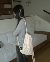 Naro Punching Knit String Backpack