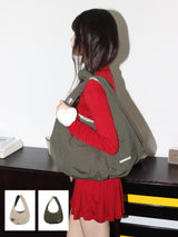 リバーシブルポケットバッグ (BEIGE & KHAKI)