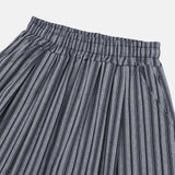 パス リネン ストライプド パンツ