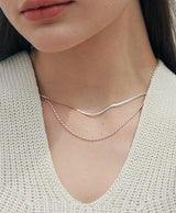 [925 silver] Un.silver.160 / flat soir necklace