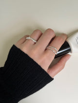 [2 set] bold stone ring set