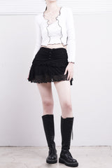 Lutz Corset Wave Crop Tee