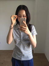 Regular Stripe Polo-Tee (3color)