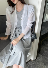 Lovis V-Neck Linen Cardigan