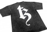 BETREZ オーバーサイズアシッドウォッシュTシャツ - WHITE LOGO
