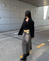 ラフデニムロングスカート