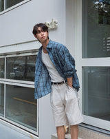 Duns One-Pleat Wide Bermuda Pants