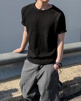 モーフワッフルラグランショートスリーブTシャツ