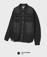  Deface Double Flap Pocket Denim Shirt