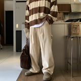 And double corduroy Carpenter Bendable Wide Pants