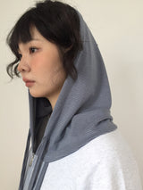 Block Cutout Hoodie Zip-Up