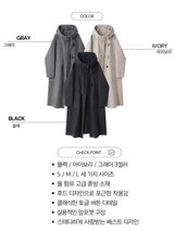 standard wool hooded long coat