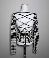 Backless Striped Top (2colors)