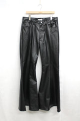 Wide Flare Leather Pants