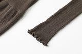 Scoop knit dress - brown