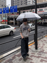 Nohv レタリングクロップフーディー