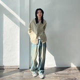 Faded Panel Wide Denim