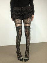 Ribbon Strap Mesh Stocking(4colors)