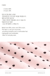Pink dot unbalanced shoulder top