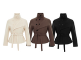 [안감누빔] Caramel double short coat
