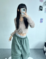 ANGORA CROP HOOD ZIP-UP🖤🩷💛🤎💚 - 6 COLORS