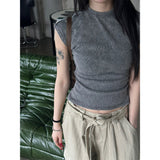 Pigment washing crop t-shirts(4color)