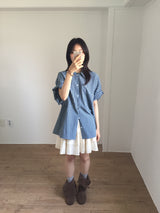 Overfit Nerd Check Shirt (2color)