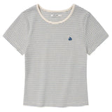 KIRSH PLAIN SLIM FIT STRIPE T-SHIRT - DARK BLUE