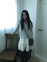 Woody Marl Knit Crossbody Bag (3 Colors)