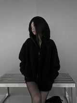 [unisex] sherpa hoodie fleece zip-up (2color)