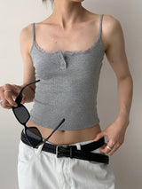 Henry Lace Sling Pure Sleeveless T-shirt