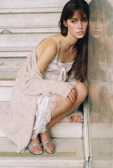 Antique lace dress - beige