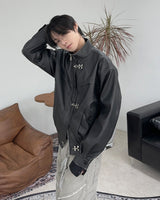 Tonyed Hook Washed Leather Jumper