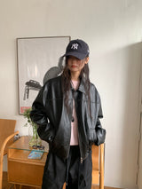 セクション ウォッシュドレザージャケット (2C)