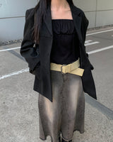Suede big belt
