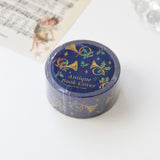 Antique Book Cover Masking Tape / Holiday Horn