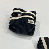 Clam ラウンドポーチ _ コーデュロイミッドナイト
