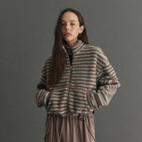 CIRCLE STRIPE FLEECE JUMPER - 2 COLOR