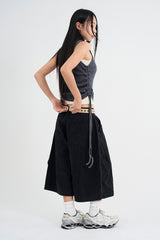 Ocean Pintuck Bermuda Pants