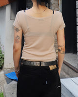 SO WHAT ハーフスリーブTシャツ (ベージュ)
