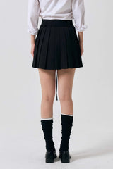SWAN PLEATS SKIRT PANTS / BLACK