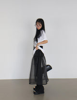 Pleated Slim Long Bootcut Pants