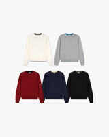 (UNISEX) Colorblock Round Knit
