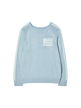FLAG BOATNECK KNIT LIGHT BLUE